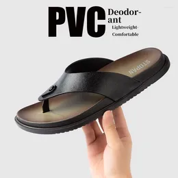 Slippers Men's Summer Casual Flip Flops Soft Bottom Resistant PVC Non-slip Clip Sandals Simplicity Fashion Outdoors Travel Flip-flops