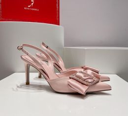 Italy Design Renes Jewel Sandals Shoes Women Slingbacks Crystal Studs Beads High Heels VENEZIANA Caovillas Exclusive Party Weeding Pumps 35-43