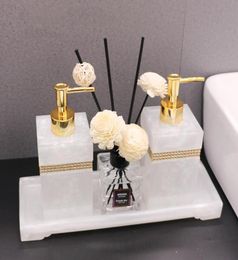 Bath Accessory Set Bathroom Accessories 500ml Soap Dispenser Toothbrush Holder Kit Home Decoration Dish Tissue Boxes Toothpick5123078