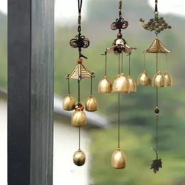 Decorative Figurines Copper Bells Wind Chimes Outdoor DIY Retro Pendant Creative Home Hanging Ornament