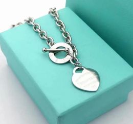 Designer Sterling Silver Heart Bangle Bracelet Necklace Set Shape Original Fashion Classic1600722