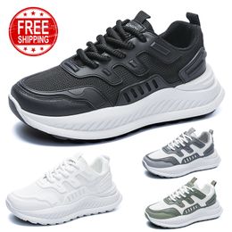 Free Shipping Men Women Running Shoes Flat Comfort Breathable White Black Green Grey Mens Trainers Sport Sneakers GAI