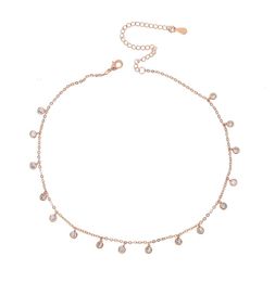 silver rose gold plated cz drop charm 2018 statement necklace cz charm wedding bridal gift elegance diamond choker chocker fashion7553170