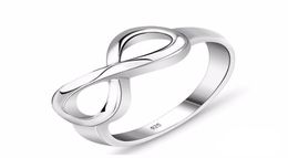 Fashion Silver Colour Infinity Ring Eternity Ring Charms Friend Gift Endless Love Symbol Fashion Rings For Women jewelry7390045
