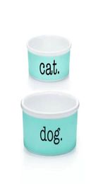 Porcelain Cat Dog Bowls Luxury Designer Bone China Ceramic Pets Supplies Dog Bowl TFBLUEDOGCATS5710649