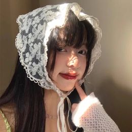 Summer Lace Triangle Headscarf Woman Headwear Korean Square Scarf Headband Hair Accessories Sweet Girl Delicate Headwear