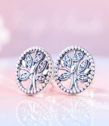 Vintage round life tree earrings for 925 sterling silver classic temperament with original box ladies earrings holiday gift1867248