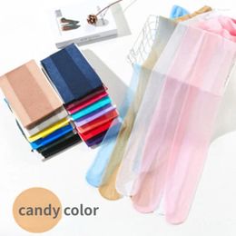 Women Socks Candy Colour Stocking Plus Size Sexy Breathable Tights Transparent Pantyhose Ultra-thin Nylon Stockings Lingerie