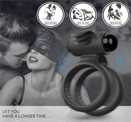 Bath Accessory Set MaleVibrating Cock Ring Couple Sharing Vibrating Plaything Battery Model8424715