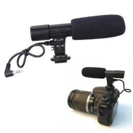 Microphones Mic01 3.5mm DV Stereo Microphone For Canon Nikon DSLR Camcorder Utility Camera Professional Interview News Recording Microphone