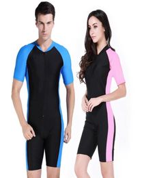 SBART AntiUV Lycra Short Sleeve Wetsuit Men Women Surfing One Pieces Triathlon Wet Suit for Swimming Sucba Diving Skin Swimsuit E2493504