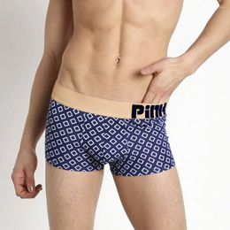 Underpants Pink Heroes Sexy Men Underwear Boxer Breathable Cotton Boxershorts Male Cueca Gay Penis Man Panties Mens Trunks