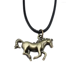 Pendant Necklaces 1pcs Horse Charms Chains For Women Accessories Jewellery Making Supplies Vintage Chain Length 45 4cm