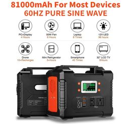 330W Portable Power Station Flashfish 81000mAh Solar Generator With 110V ACDCUSBPDTypecCar PortSOS Light Backup Battery P3167411