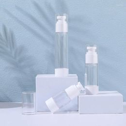 Storage Bottles 15/30/50ml Clear Airless Cosmetic Cream Pump Bottle Travel Size Dispenser Makeup Container For Gel Lotion Refillable