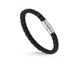 New Genuine Leather bracelets For Mens Braided leather rope Wrap Wristband Magnetic buckle Bangle women fashion Jewelry in Bulk3070029