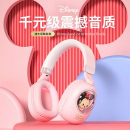 New Wireless Bluetooth on the Head, Glowing Cute, Cute and Adorable Girls, Noise Reduction, Gaming, Music Card Insertion, Foldable Earphones