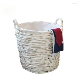 Laundry Bags Wicker Basket White Picnic Clothes Toys Baskets Storage Hamper Box Wasmanden Organization