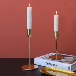 Candle Holders Metal Gold Candlestick Wedding Decorations Dinner Table Romantic Centerpieces Stick Holder Home Decor
