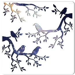 Gift Wrap Tree Stencil Template Bird Large 11.8x11.8 Inch Reusable Birds On Leaf Silhouette Sign Home Decor