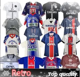 OKOCHA psgES Retro Paris PSGSS SOCCER JERSEY 94 RONALDINHO LEROY ADAILTON 98 99 00 01 02 03 Classic RAI ANELKA Ibrahimovic Camisas De Futebol vintage kit shirt