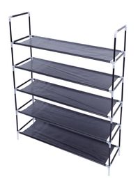 5 Tier Shoes Rack Stand Storage Organiser Nonwoven Fabric Shelf with Holder Stackable Closet Ship from USA3431102