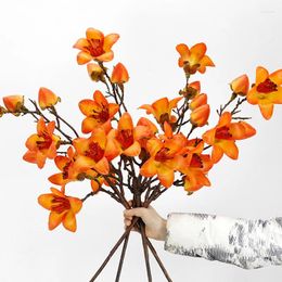 Decorative Flowers 73cm Long Branch Kapok Artificial Flower Wedding Home Decor Magnolia Silk Graden Courtyard Decoration