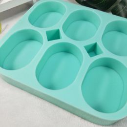 Baking Moulds 6 Grid Multifunctional Silicone Soap Mold DIY Handmade Process 3D Kitchen Production Form Manufacturing
