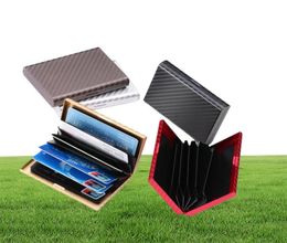 Wallets Bycobecy 2021 Carbon Fibre Wallet Metal Plastic Card Holders Travel Passport Holder Document Organiser RFID Men Women2660008