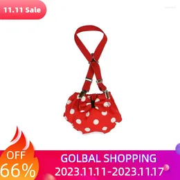 Dog Apparel Pet Supplies Hygiene Washable Adjustable Strap For Female Comfortable Reusable Diaper Red Dots Physiological Nappies Puppy