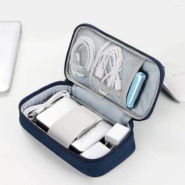 Storage Bags Convenient To Carry Portable Hard Disc Power Bank Pouch Wear-Resistant Data Line Bag Smooth Opening Travel Accessory