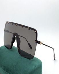 Fashion luxury designer 1245S sunglasses mens vintage metal studs mask shaped sun glasses summer avantgarde trend style top quali9120642