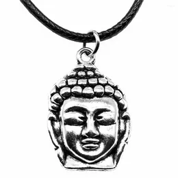 Pendant Necklaces 1pcs Buddha Head Statue Buddhism Woman Choker Women Accessories Jewellery Making Supplies Cute Chain Length 45 4cm