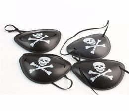 Skull pirate eye patch Plastic monocular pirate eye patch COS and performance show Holiday decoration 4 styles Fancy dress eye mas3219162