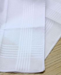 24pcslot 100 Cotton Satin Handkerchief White Colour Table Handkerchief Super Soft Pocket Towboats Squares 34cm 9217654