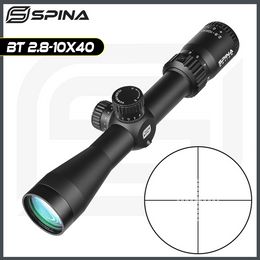 SPINA OPTICS BT 2.8-10X40 Rifle Scope Mil Dot BDC Etched Glass Reticle Optical Sight Pull lock Zero Stop Fit AR PCP Carbine Etc