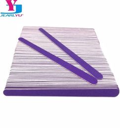 Double Head Wooden Nail Files 200 pcslot Purple Wood Sandpaper Polisher Machine Lixas De Unha Vijlen Nails Files Tools Kit 2203015008483