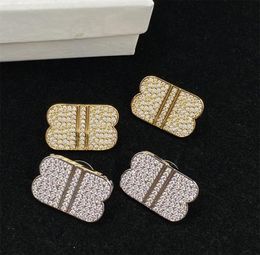 Luxury Designer Womens Earring Fashion Mens Earrings Jewellery Formal Women Shine Diamond Pendant Studs Hoop Ear Rings Wedding Party2148928