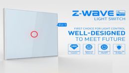 ZWave 1CH EU Wall Light Touch Screen Switch Home Automation ZWave Wireless Smart Remote Control Light Switch22594179559662