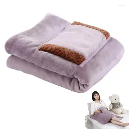 Blankets Heated Blanket USB Charging Throw 5V Portable Winter Warm Heating With Pocket For Home Office Use Safe &