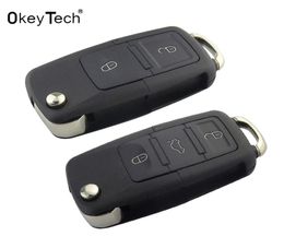 2 3 Buttons Folding Flip Key Shell Car Key Replacement For Vw Golf 4 5 Passat B5 B6 Polo Touran For Seat For Skoda Key4809062
