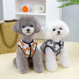 Dog Apparel Autumn Winter Cartoon Cardigan Warm Sweater Cat Cute Cloth For Small Dogs Puppy Chihuahua Poodle Walking Pet Supplies