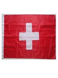 Swiss Flag High Quality 3x5 FT National Banner 90x150cm Festival Party Gift 100D Polyester Indoor Outdoor Printed Flags and Banner1294393