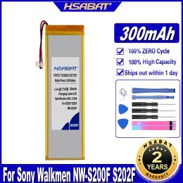 Accessories HSABAT NWS200F 300mAh Battery for Sony Walkmen NWS200F S202F S203F S204F S205F MP3 Batteries