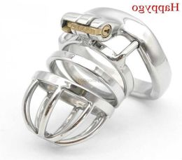 Happygo Stainless Steel Slth Lock Male Chastity Device Cock Cage Virginity Lock Penis Lock Cock Ring Chastity Belt A275295p1538702