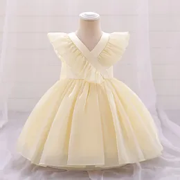 Girl Dresses MQATZ Baby Clothes Sequined Bow Layer 1 Year Kids Tutu Born Christening Princess Toddler Birthday Children Summer Dress