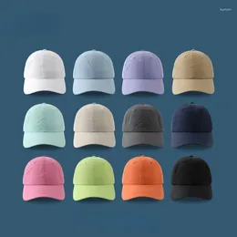 Ball Caps 2024 Summer Solid Colour Baseball Hat Men's And Women's Outdoor Quick-drying Thin Soft Top Metal Adjustment Buckle Sports Cap