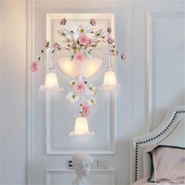 Wall Lamp Modern Flower Grass Creative Art Living Room Bedroom Aisle Stairs Handmade Rose Lights Home Lighting Fixtures