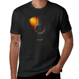 Men's Polos Colour Acoustic Guitar Hi-Lite T-Shirt Funnys Aesthetic Clothes T Shirt Men