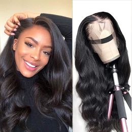 Silky Straight Lace Wigs 360 Full Lace Front Human Hair Wigs Pre Plucked Natural Black Colour With Baby Hair Brazilian hair
